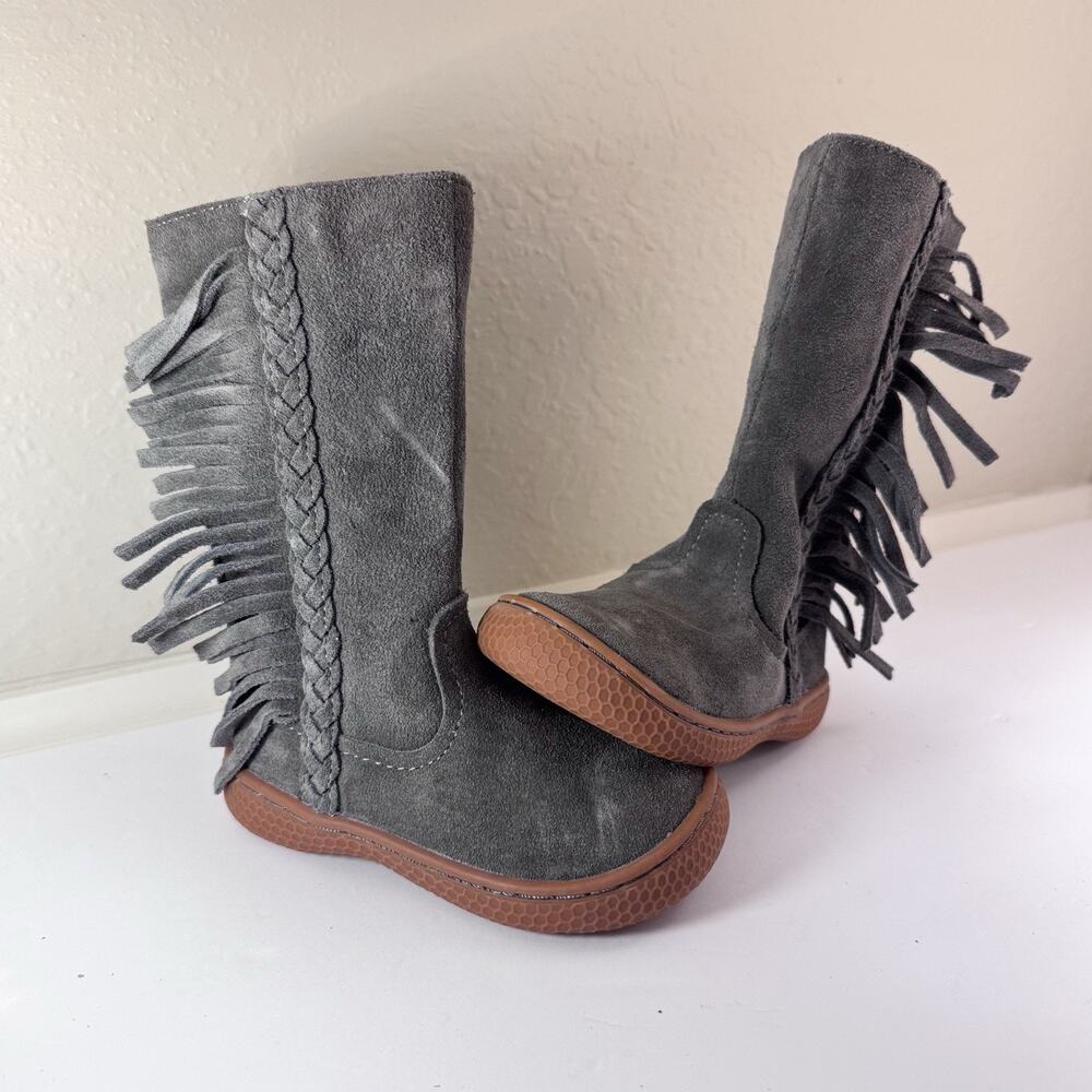 Livie & Luca Sonoma Suede Boots Toddler Girl 5 Gray WORN ONCE Boho